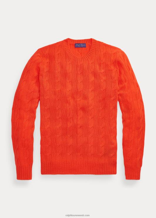 Ralph Lauren mehed kaabliga kootud kašmiirist kampsun PR0V79 kibemagus