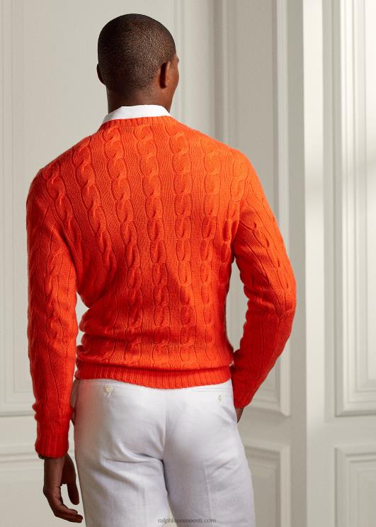 Ralph Lauren mehed kaabliga kootud kašmiirist kampsun PR0V79 kibemagus