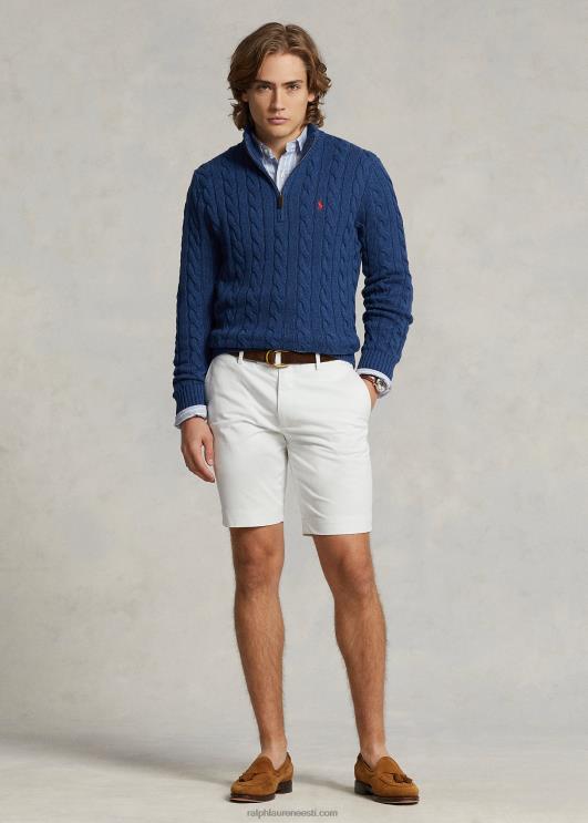 Ralph Lauren mehed kaabliga kootud puuvillane kampsun PR0V1130 rustikaalne mereväe kanarbik