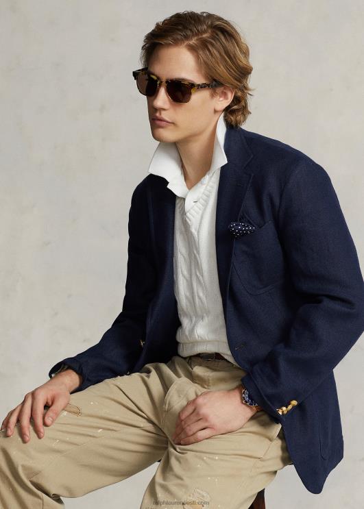 Ralph Lauren mehed kaabliga kootud puuvillane kampsunvest PR0V507 valge