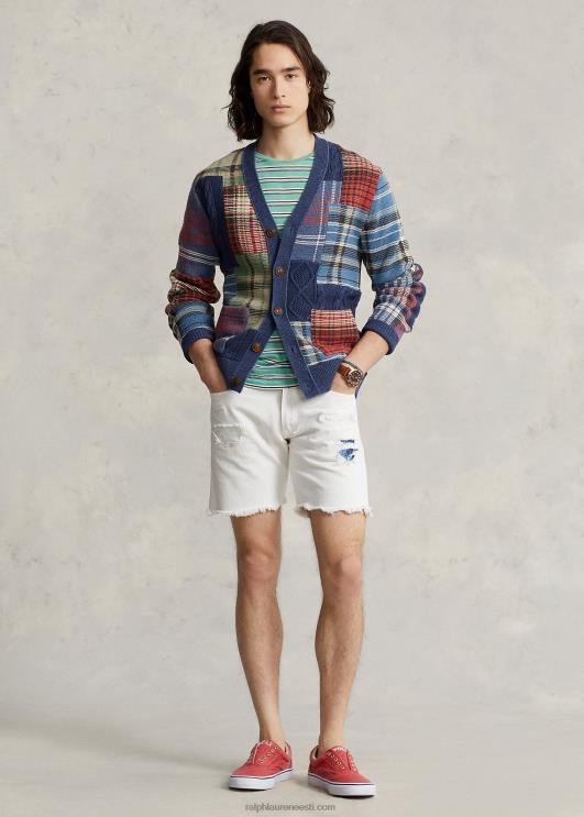 Ralph Lauren mehed lapiline puuvillane kardigan PR0V1203 mereväe multi