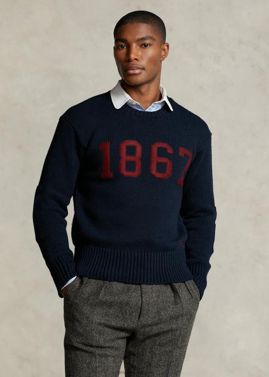 Ralph Lauren mehed morehouse kollektsiooni 1867 kampsun PR0V1235 merevägi