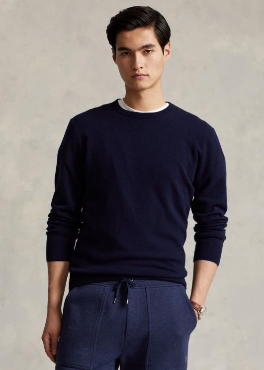 Ralph Lauren mehed pestav kašmiirist kaelusega kampsun PR0V598 jahimeeste merevägi