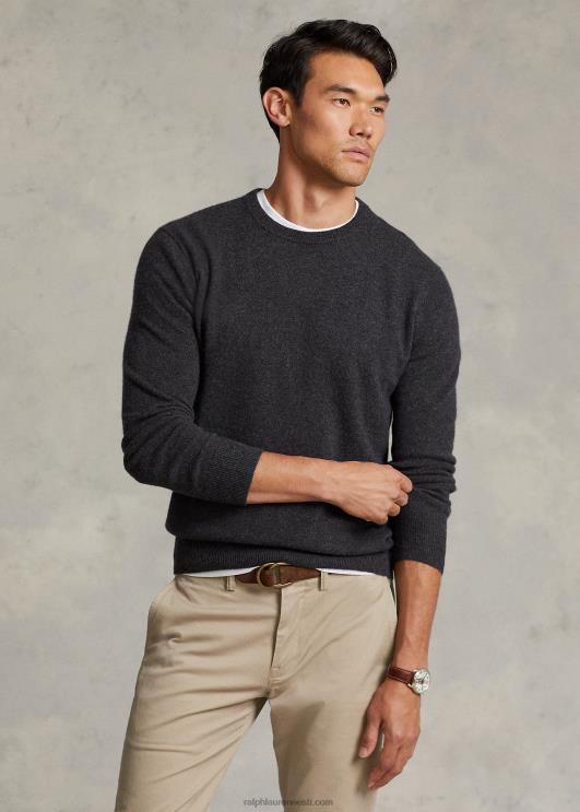 Ralph Lauren mehed pestav kašmiirist kaelusega kampsun PR0V601 tumedast graniidist kanarbik