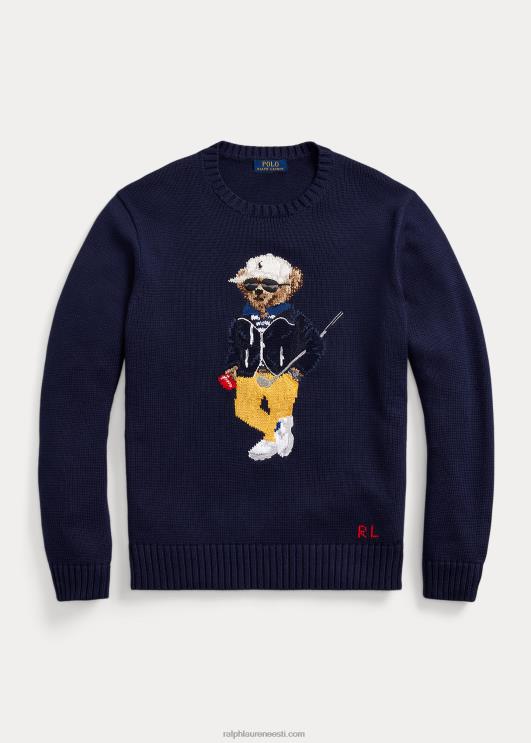 Ralph Lauren mehed polo bear puuvillasegu kampsun PR0V1074 rafineeritud merevägi