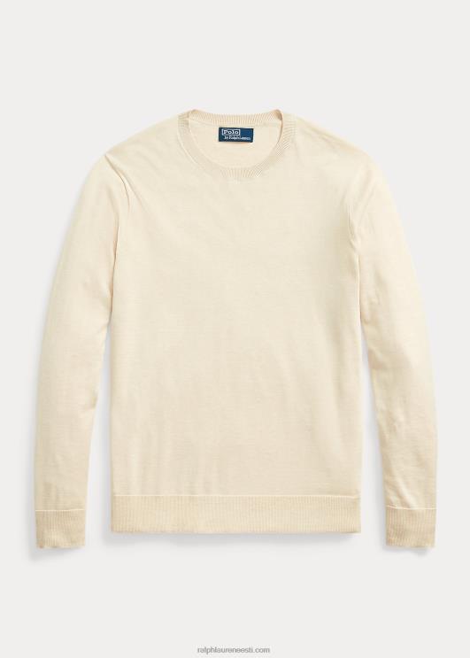 Ralph Lauren mehed puuvillane kaelusega kampsun PR0V1067 hele liivaluitekanarbik