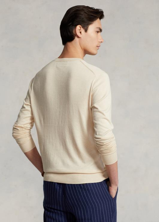 Ralph Lauren mehed puuvillane kaelusega kampsun PR0V1067 hele liivaluitekanarbik