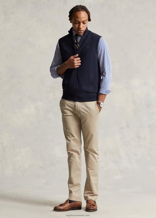 Ralph Lauren mehed puuvillane täistõmblukuga kampsunvest PR0V780 mereväe kanarbik