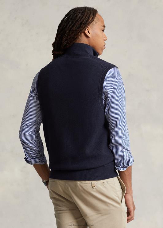 Ralph Lauren mehed puuvillane täistõmblukuga kampsunvest PR0V780 mereväe kanarbik