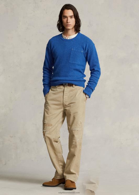 Ralph Lauren mehed puuvillane taskukampsun PR0V909 kuninglik