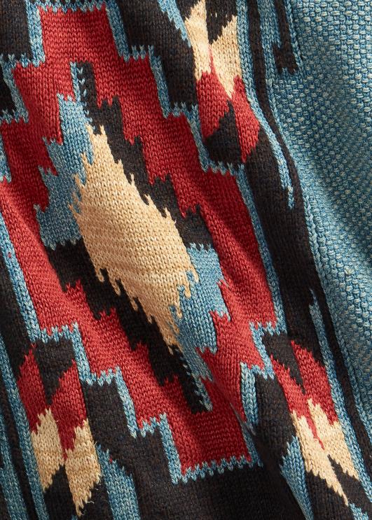 Ralph Lauren mehed puuvillasegu rantšo kardigan PR0V1780 indigo multi