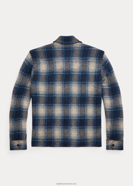 Ralph Lauren mehed ruuduline villa-kašmiirist töösärgi kampsun PR0V1740 sinine multi