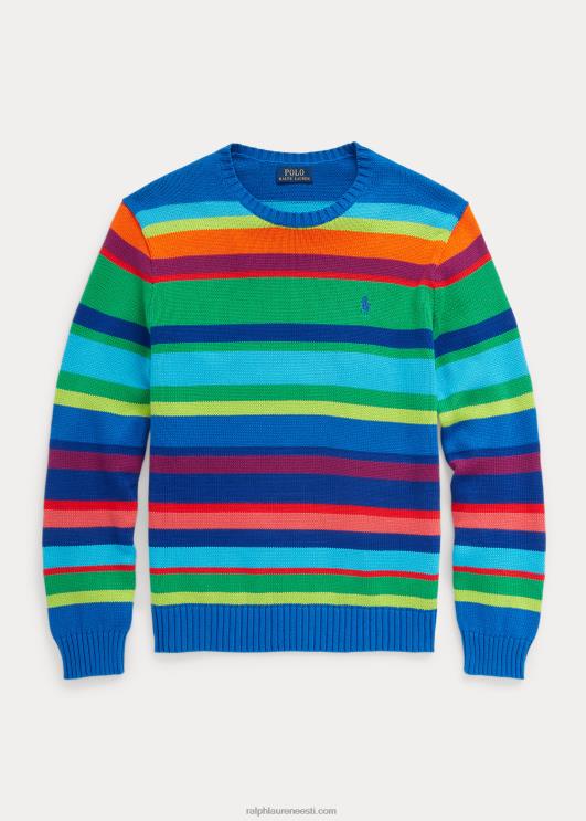 Ralph Lauren mehed triibuline puuvillane kaelusega kampsun PR0V888