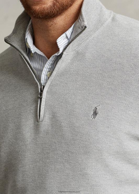 Ralph Lauren mehed võrkkootud puuvillane veerandtõmblukuga kampsun PR0V1915 ja üle kanarbiku