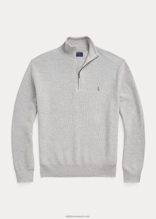 Ralph Lauren mehed võrkkootud puuvillane veerandtõmblukuga kampsun PR0V513 ja üle kanarbiku