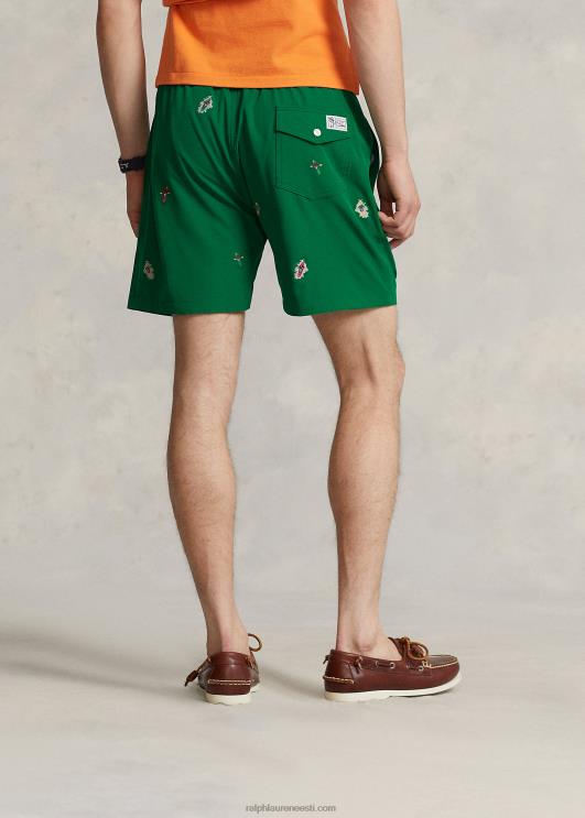 Ralph Lauren mehed 5,75-tolline reisija klassikaline ujumiskohver PR0V1017 esmane roheline süsta