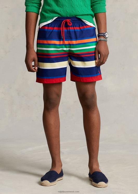 Ralph Lauren mehed 5,75-tolline reisija klassikaline ujumiskohver PR0V445 mereväe tippkohtumise triip