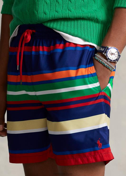 Ralph Lauren mehed 5,75-tolline reisija klassikaline ujumiskohver PR0V445 mereväe tippkohtumise triip