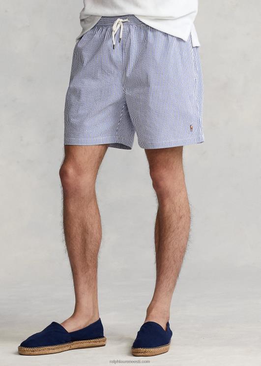 Ralph Lauren mehed 5,75-tolline reisija klassikaline ujumiskohver PR0V591 ristlus kuninglik seersicker