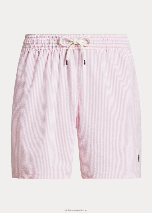 Ralph Lauren mehed 5,75-tolline reisija klassikaline ujumiskohver PR0V592 karmelroosa seersicker