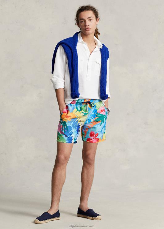 Ralph Lauren mehed 5,75-tolline reisija klassikaline ujumiskohver PR0V733 palm cove lilleline