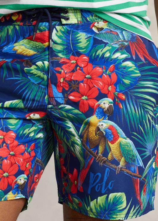 Ralph Lauren mehed 7,25-tolline palmisaare klassikaline ujumiskorv PR0V944 papagoi pologa