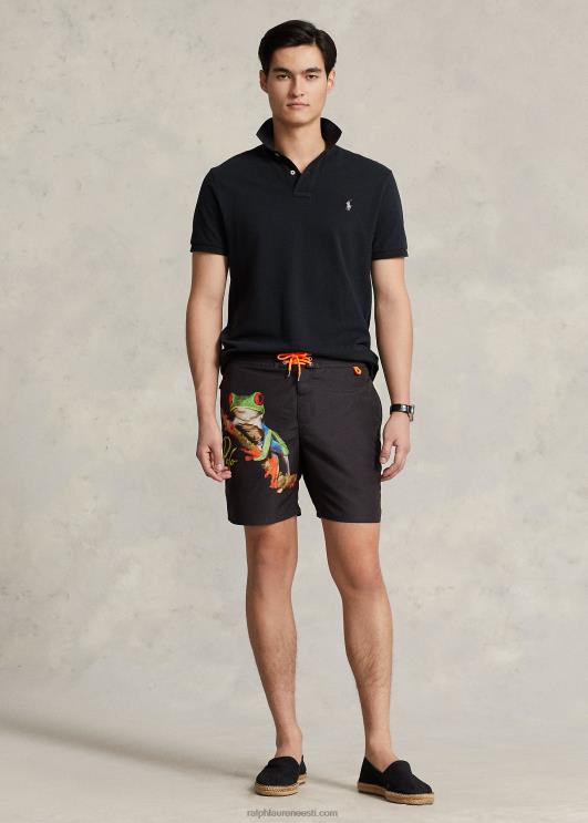 Ralph Lauren mehed 7,25-tolline palmisaare trükiga ujumiskorv PR0V919 puuladva vaatetorn