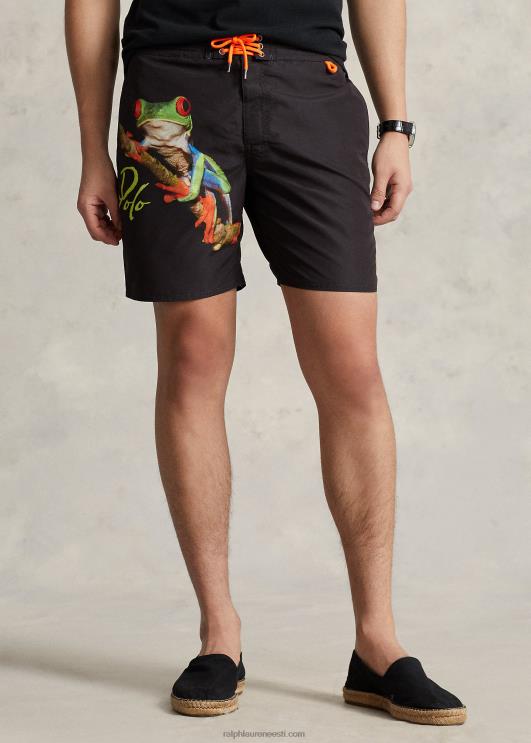 Ralph Lauren mehed 7,25-tolline palmisaare trükiga ujumiskorv PR0V919 puuladva vaatetorn