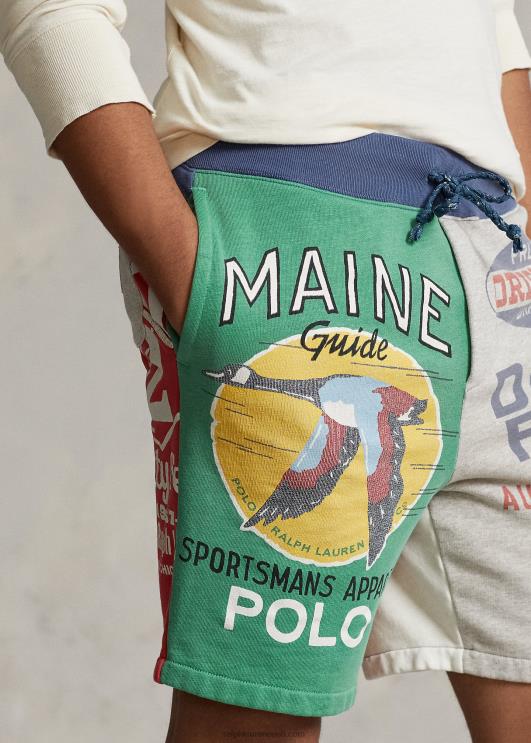 Ralph Lauren mehed 7,5-tolline lapiline fliisgraafika lühike PR0V715 brooklyni kanarbiku multi