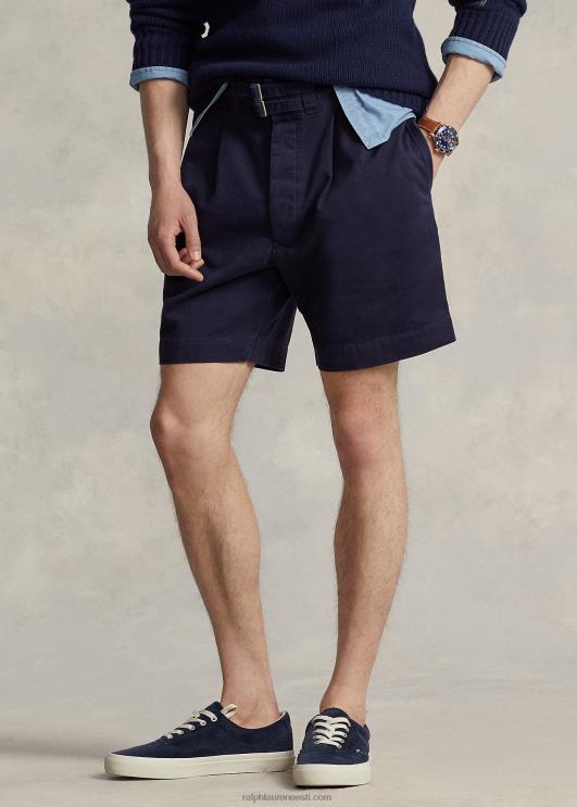 Ralph Lauren mehed 7-tolline lõdvestunud istuv plisseeritud toimsel lühike PR0V8595 rl merevägi