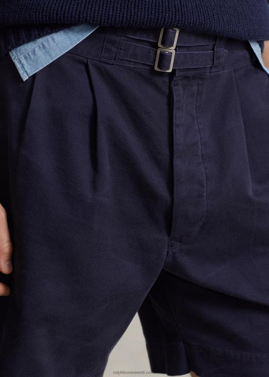 Ralph Lauren mehed 7-tolline lõdvestunud istuv plisseeritud toimsel lühike PR0V8595 rl merevägi