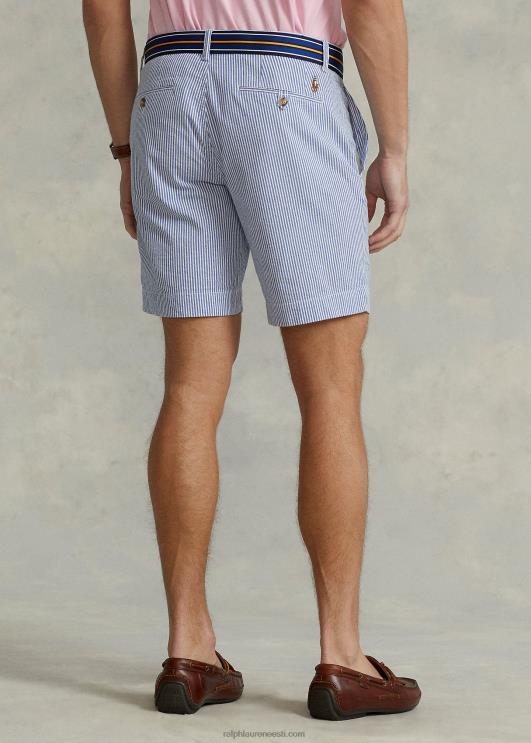 Ralph Lauren mehed 8-tolline veniv sirge lühike PR0V90 sinine seersicker