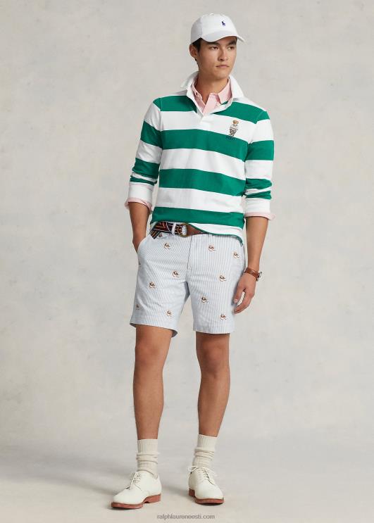 Ralph Lauren mehed 8-tolline veniv sirge sobivusega oxford short PR0V959 oxfordi triip