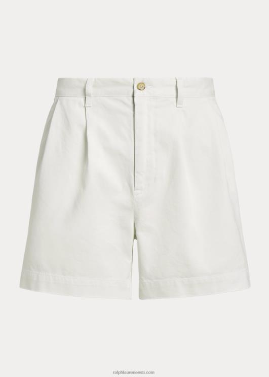 Ralph Lauren mehed cormac 5-tolline lõdvestunud istuv plisseeritud lühike PR0V8447 tekipesu valge