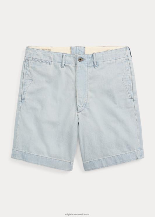 Ralph Lauren mehed indigo chino ohvitseri lühike PR0V1704 pleekinud beebisinine