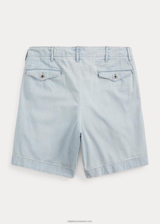 Ralph Lauren mehed indigo chino ohvitseri lühike PR0V1704 pleekinud beebisinine