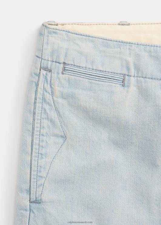 Ralph Lauren mehed indigo chino ohvitseri lühike PR0V1704 pleekinud beebisinine