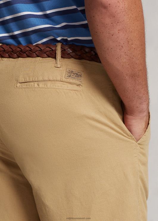 Ralph Lauren mehed klassikaline linane-puuvillane lühike PR0V1924 kohvik tan