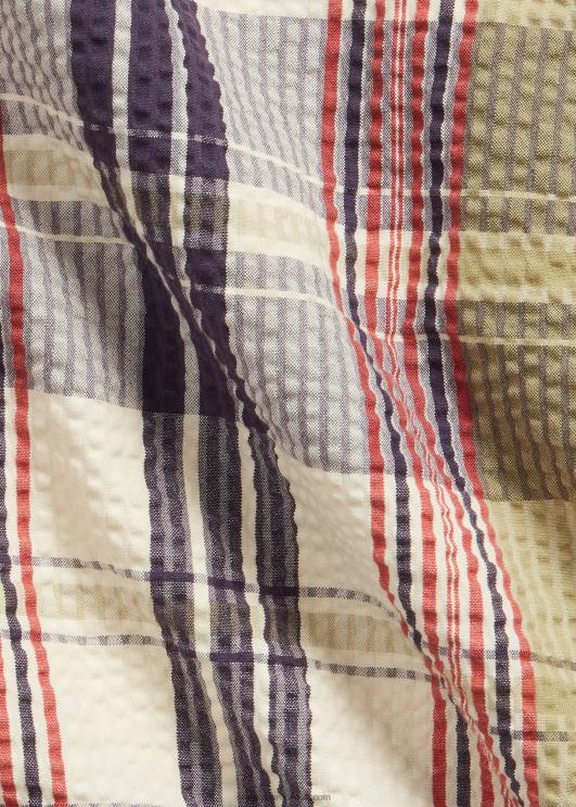 Ralph Lauren mehed ohvitser seersucker madras lühike PR0V8700 multi sinine