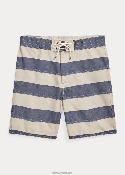 Ralph Lauren mehed triibuline toimne lühike PR0V1723 mereväe/koorevärvi purjeriie stri