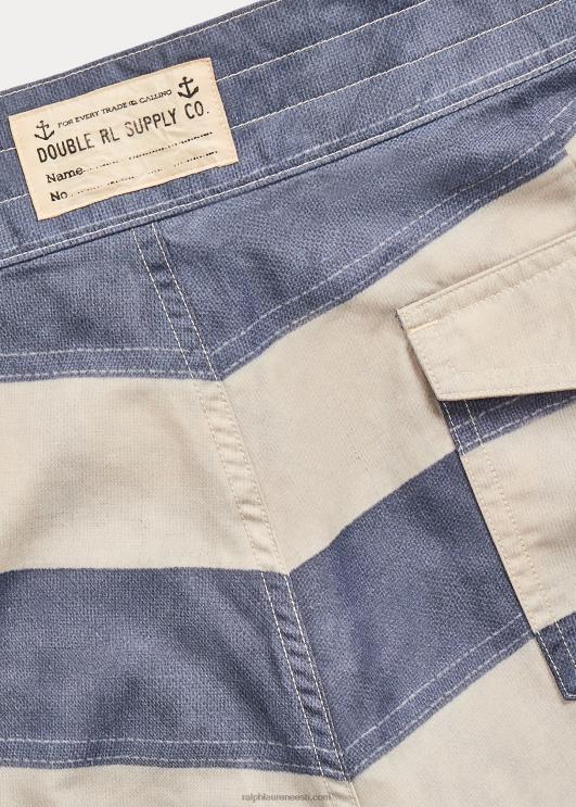 Ralph Lauren mehed triibuline toimne lühike PR0V1723 mereväe/koorevärvi purjeriie stri