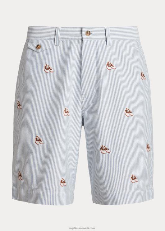 Ralph Lauren mehed veniv klassikaline chino lühike PR0V1612 oxfordi triip