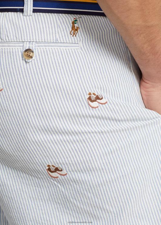 Ralph Lauren mehed veniv klassikaline chino lühike PR0V1612 oxfordi triip