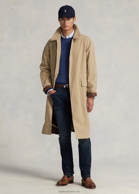 Ralph Lauren mehed kootud puuvillane jalutusmantel PR0V1212 beež/tiikpuu