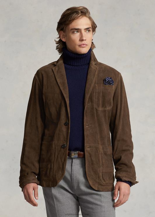 Ralph Lauren mehed seemisnahast spordimantel PR0V8468 sepp pruun