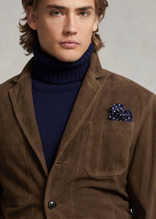 Ralph Lauren mehed seemisnahast spordimantel PR0V8468 sepp pruun