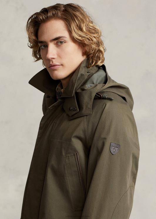 Ralph Lauren mehed toimse kapuutsiga automantel PR0V8667 varikatuse oliiv