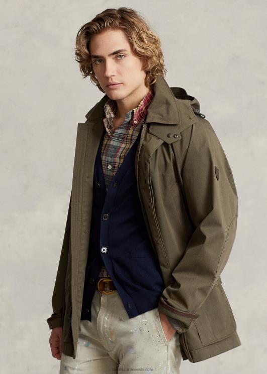 Ralph Lauren mehed toimse kapuutsiga automantel PR0V8667 varikatuse oliiv