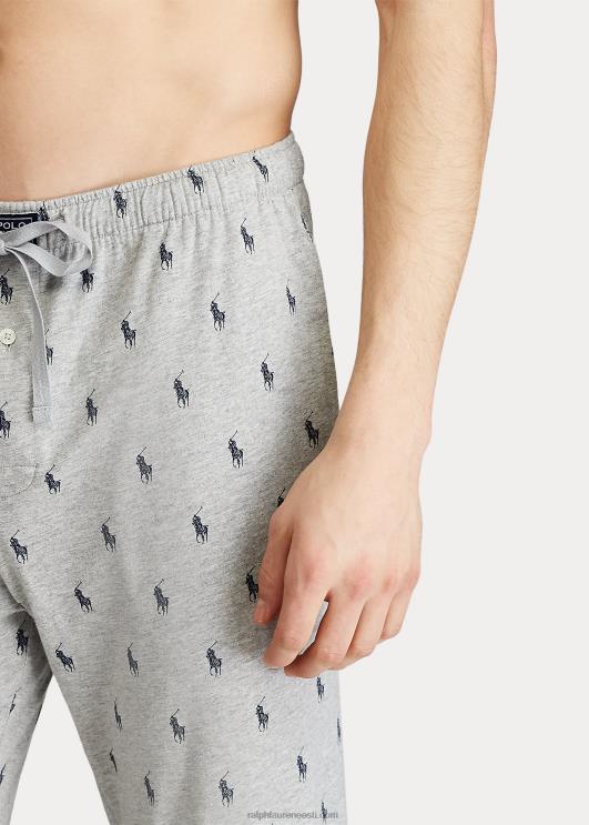 Ralph Lauren mehed allover poni puuvillane magamisjooksja PR0V610 ja üle kanarbiku/mereväe