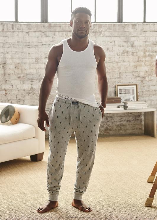 Ralph Lauren mehed allover poni puuvillane magamisjooksja PR0V610 ja üle kanarbiku/mereväe